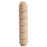 1-1/4" X 3/8" Birch Spiral Groove Dowel Pin 779DP