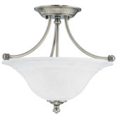 Harmony 2 Light Glass Semi Flush Mount