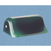 Green Banker Lamp Shade with White Interior