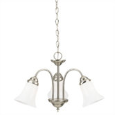 3 Light with Opal Glass Chandelier
