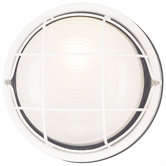 Exterior  Round Flush Mount in White