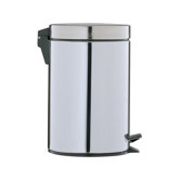 Round Step-On Trash Can in Stainless Steel (0.75 Gal)