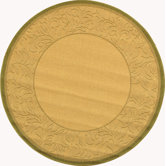 Courtyard Neutral Floral Border Rug
