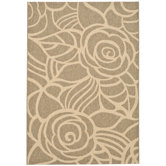 Courtyard Coffee/Sand Floral Rug