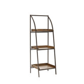 Taylor Etagere in Distressed Brown and Black