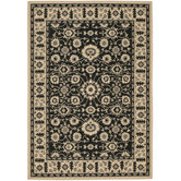 Courtyard Cr&egrave;me/Black Persian Rug