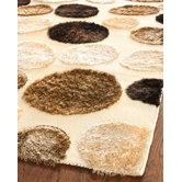 Miami Shag Cream/Multi Polka Dots Rug