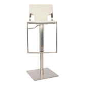 Liam Leather Barstool in White
