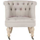 Little Tufted Fabric Slipper Chair