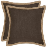 Sweet Sorona Jute Fiber Decorative Pillow (Set of 2)