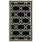 Dhurries Black/Ivory Rug