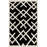 Dhurries Black/Ivory Rug