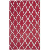 Dhurries Red/Ivory Rug