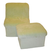 Chenille Teen Cloud Chair and Ottoman Set