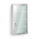 Wandschrank "Nexio" aus mattiertem Edelstahl