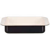 35cm x 25cm Antihaft-Auflaufform "Pure Ivory" in Anthrazit / Elfenbeinbeige
