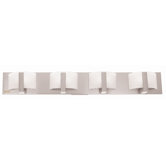 Oracle  Vanity Light with Opal Glass in Brushed Steel