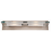 Phoebe  Vanity Light with Clear Glass in Brushed Steel