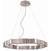 Titanium 6 Light Cable Chandelier with Frosted Glass
