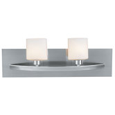 Cosmos  Vanity Light with Opal Glass in Brushed Steel