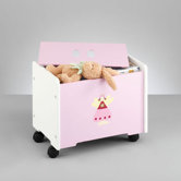 Kinder-Truhe "Princess" aus MDF mit Rollen