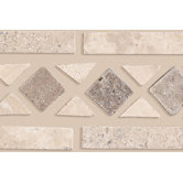 Accent Statements 2 1/2" x 11 1/2" Diamond Decorative Border in Beige/Mocha
