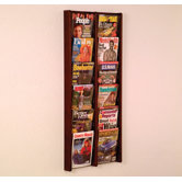Twelve Pocket Acrylic and Oak Wall Display