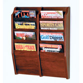 Eight Pocket Wall Mount Magazine Rack