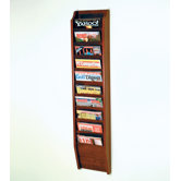 Ten Pocket Wall Mount Magazine Rack