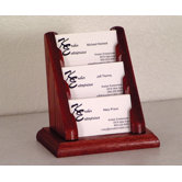 Three Pocket Counter Top Business Card Holder