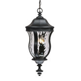 Monticella 24" x 10.13"  Outdoor Hanging Lantern in Black