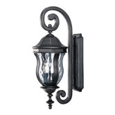 Monticella 22" x 7.88"  Outdoor Wall Lantern in Black