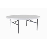 72" Round Commercial Grade Table in White