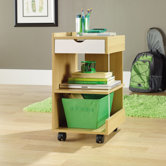 Juice Studio Edge Utility Cart in Rice and White Oak