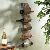 Blitz Sculpture 5 Bottle Wall Mounted Wine Rack