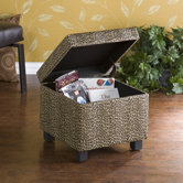 Wilson Leopard Storage Cube Ottoman