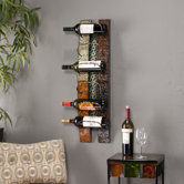 Catania 6 Bottle Wall Mounted Wine Rack
