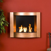 Curved Wall Mounted Gel Fuel Fireplace