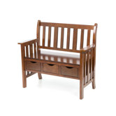 Stuart Storage Wood Entryway Bench