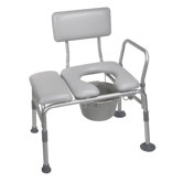 Combination Padded Seat Transfer Bench Commode