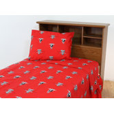 Texas Tech Printed Sheet Set in Solid