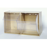 Clear Tip Out Bins (2 Compartments)