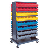 Double Sided Pick Rack Systems with Euro Bins and Optional Mobile Kit