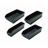 Conductive Quantum Economy Shelf Bins (4" H x 2 3/4" W x 11 5/8" D)