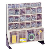 28" Single Sided Floor Stand Storage Unit withTip Out Bins