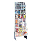 75" Single Sided Floor Stand Storage Unit with Tip Out Bins
