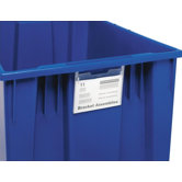 Label Holder for Stack and Nest Totes and Cross Stack Tubs