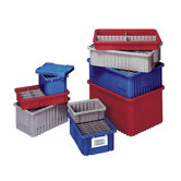 Dividable Grid Storage Containers (3 1/2" H x 8 1/4" W x 10 7/8" D)