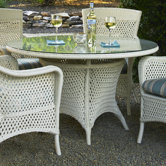 Grand Traverse 42" Round Glass Umbrella Table