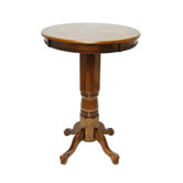 Florence Pedestal Pub Table in Walnut